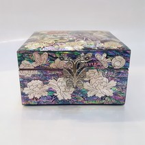 한국 전통 한지 공예 자개 정사각형 보석함 승진 부모님 선물