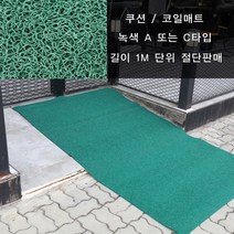 매트아울렛 미끄럼방지 쿠션 코일매트 [현관매트] 50cm단위, A타입/두께10mm/50cm단위판매(녹색), 999개