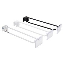 위드금창 각파이프20X30 이중후크벽선반 가격표시 이선 각후크, 화이트, 350mm