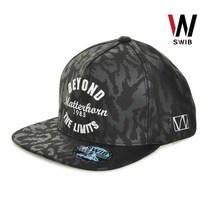 [SWIB] E 레터링 패턴 스냅백 모자 - WC5R10021_BK
