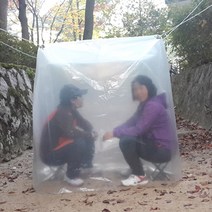 파파앤몰 비닐쉘터 등산비닐 백패킹 바람막이 천막 쉘터 텐트 겨울등산 비닐막쉘터, 제품18-4각고리형(12-13인용)
