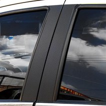 포원 쉐보레 스파크 B필러 기둥 몰딩 데칼 스티커 기스방지 카본 랩핑 시트지, 04_B필러(4P)_유광블랙카본