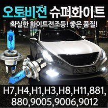 오토오토 오토비젼 5000K 화이트 전조등, 오토비젼 벌크 H4 (두개한세트), 1세트