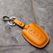 헤르만 아슬란 다이브 차량용 가죽 키케이스 스마트키 케이스, 미드나잇블루-각인선택