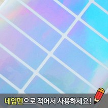 네임에이드 방수 무지스티커_NO인쇄_대형, M706-홀로그램 대형