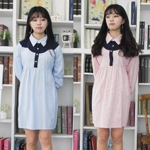 올파인 파스텔 셔츠 여자원피스