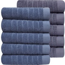 10장 호텔수건 170g 모던라이프 30수 도톰한 고급 가정용 업소용 세면 타올, 딥블루5장+그레이5장, 1개