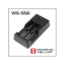 우신벨로프 건전지 충전기 18650배터리 2구 리튬 이온 배터리 WS-556, 1개