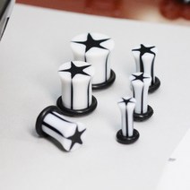 매드킨 [PH-039] 블랙스타 싱글플러그 피어싱