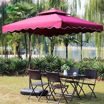 프리폼 대형 야외 그늘막 사각폴딩파라솔, 사각폴딩파라솔 와인, 1개