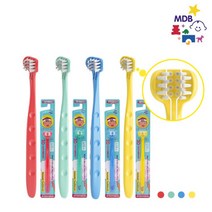 MDB 3면 유아칫솔 어린이 아동 키즈 칫솔 영유아, 노랑, 1개, 1개