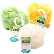 에코툴즈 에코 푸프 딜리케이트 목욕 스펀지, 랜덤 발송, 1개