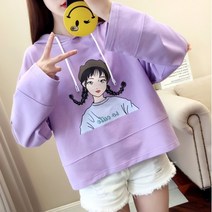 바비썬 S_384 삐삐여성슬리브후드티(4c)여성 봄 가을 후드티셔츠 후드티