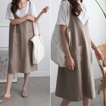 하늘바라기 린넨 데일리 뷔스티에 원피스