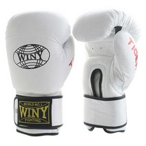 위니 타이거 가죽 복싱글러브 화이트, 16온스