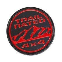 카포카 지프 트레일레이티드 로고 엠블럼 스티커 뱃지 배지 TRAIL LATED, 블랙레드, 지프최신형