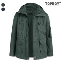 탑보이 하이넥 내장후드 야상자켓 (JW472)