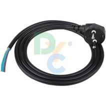측면 접지 코드 DYP-G10B 검정 [동양] 250V 10A (0.75 X 3C 검정) 전원케이블, 1개, 1.5m