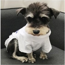 볼독 강아지고양이 여름티셔츠 커플옷, 화이트