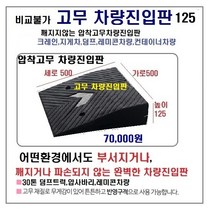 고무 차량진입판(500x500x125) SD 파손NO 비교불가 카업 차량진입판설치 방지턱 주차턱 차량발판 도로턱 인도턱 차량오름판 차량진입경사판 턱진입판, 1개