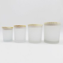 캔들용기 기본용기 + 심플우드캡 [ 9OZ 불투명 ]