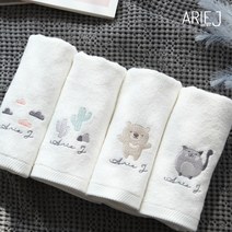 아리제이 밤부100% 퓨리티 코지 페이스타올 2장세트 유아목욕타월, 곰고미+구르미, 1세트
