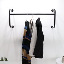 지엔디스플레이 옷가게 의류매장 벽고정 부착 벽행거, 브론즈 100cm