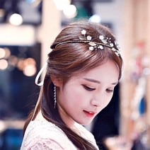 가배리본 플로라웨딩헤어밴드 DIYSET 웨딩헤어밴드 셀프웨딩소품 레시피포함