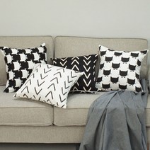 찬미디자인 방석커버 릴리, 블랙