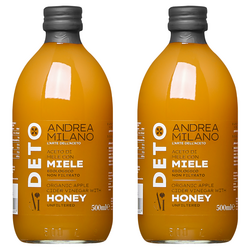 안드레아밀라노 유기농 사과 식초 위드허니, 2개, 500ml