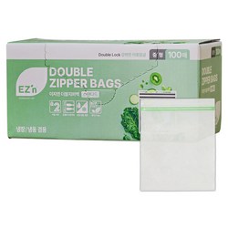 EZn이지엔 스탠다드 더블지퍼백, 중(M), 100개입, 1개