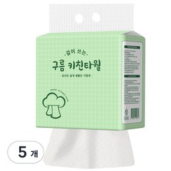 구름키친타올 천연펄프 걸어쓰는 뽑아쓰는 키친타올, 5개, 180매