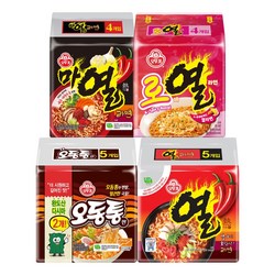 오동통면 (120GX5) 1개 + 마열라면 (120GX4) 1개 + 로열라면 (120GX4) 1개 + 열라면 (120GX5) 1개, 1개