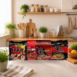 농심 앵그리너구리, 121g, 5개 + 사천짜파게티, 137g, 4개 + 신라면볶음면, 131g, 4개 + 신라면블랙, 134g, 4개
