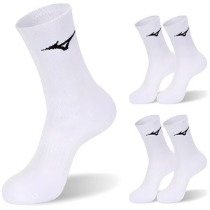 미즈노 남녀공용 컴피트 더블 쿠션 크루 스포츠 양말