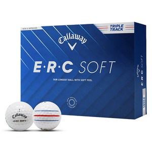 캘러웨이 2025 ERC 소프트 트리플트랙25 골프공, 1개, 화이트, 12개입