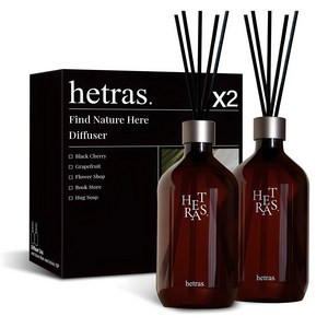 헤트라스 프리미엄 대용량 디퓨저 선물세트, 플라워 샵, 500ml, 2개
