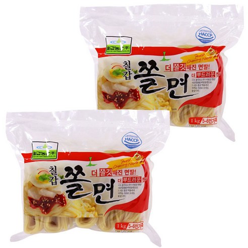 칠갑농산 쫄면, 1kg, 2개