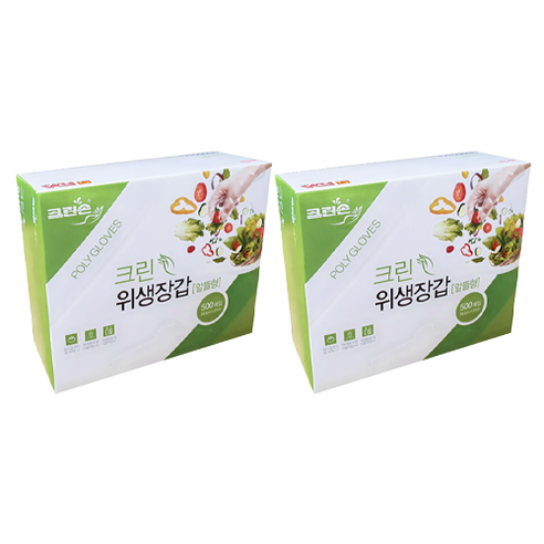 크린손 위생장갑 알뜰형, 500개입, 2개