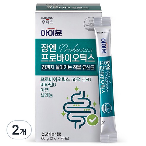 하이뮨 장엔 프로바이오틱스 장까지 살아가는 착붙 유산균 60g