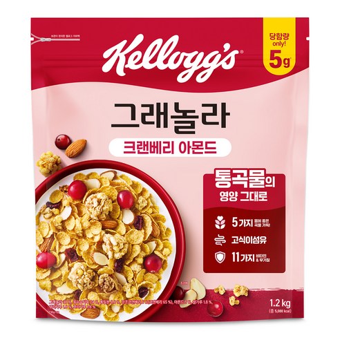 켈로그 크랜베리 아몬드 그래놀라 시리얼