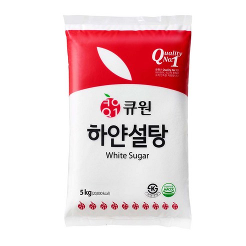 큐원 하얀 설탕, 5kg, 1개