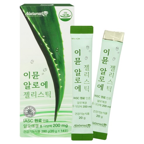 네추럴라이즈 이뮨 알로에 젤리스틱, 280g, 1개