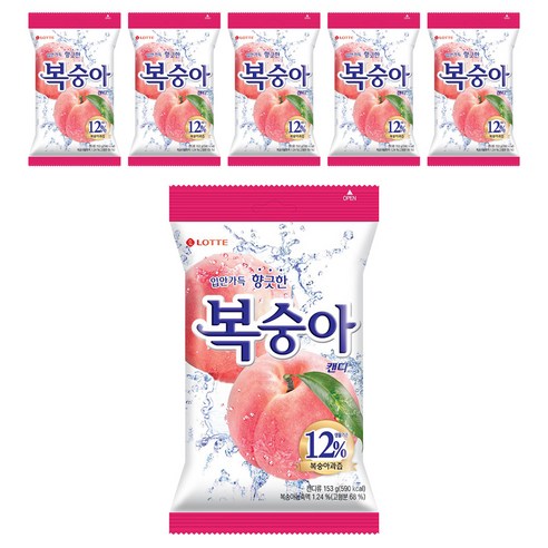 롯데웰푸드 복숭아 캔디