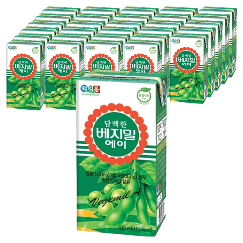 베지밀 에이 담백한 두유, 190ml, 48개