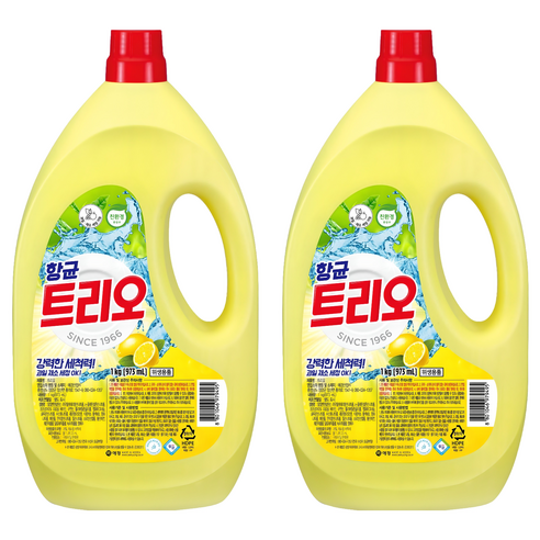 트리오 항균 주방세제, 1kg, 2개
