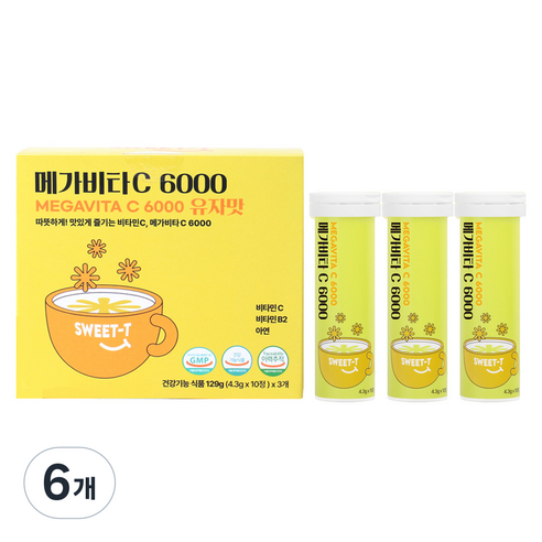 메가비타C 6000 43g x 3p, 6개, 30정