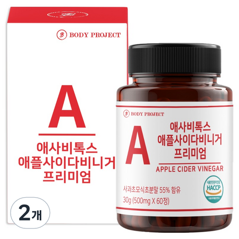 바디프로젝트 애사비톡스 애플사이다비니거 프리미엄 30g