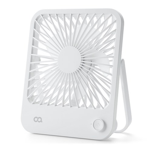 오아 스퀘어 미니 탁상용 무선 휴대용 USB BLDC 선풍기, OFN-041WH, 화이트