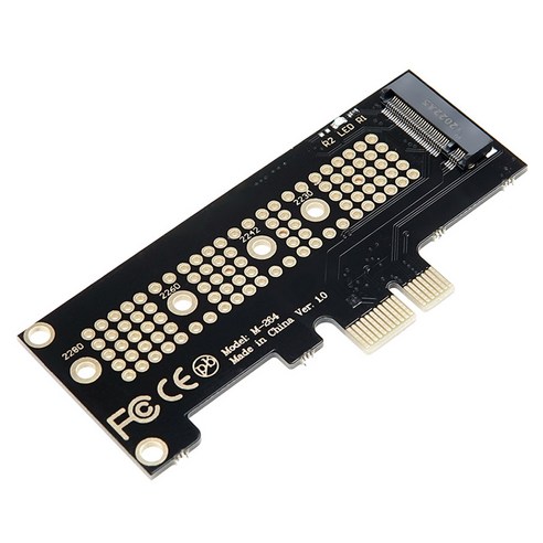 컴스 PCI Express 변환 컨버터 M.2 NVME Key M to PCI-E 1x 변환 카드